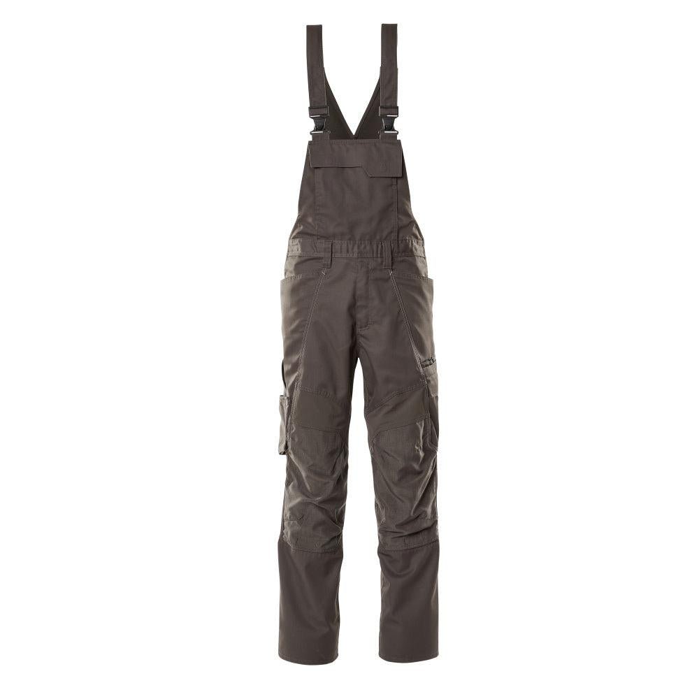 Dynbukser, knælommer, strækindlæg Dungaree, mørk antracit