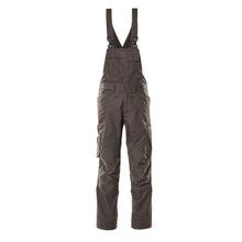 Dynbukser, knælommer, strækindlæg Dungaree, mørk antracit
