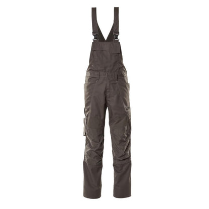 Dynbukser, knælommer, strækindlæg Dungaree, mørk antracit