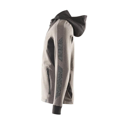 Hættetrøje, sweatshirt med moderne pasform med lynlås