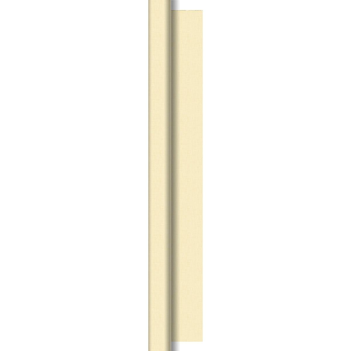 Et nærbillede af en beige væg, der afspejler det fornemme udseende af Dunisilk-dug ruller 1,18 m x 25 m fra Duni GmbH - ideel til særlige lejligheder eller stilfuld gastronomi.