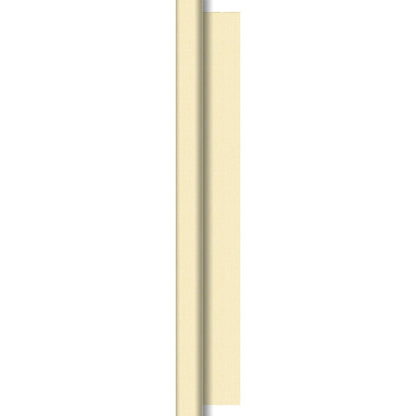 Et nærbillede af en beige væg, der afspejler det fornemme udseende af Dunisilk-dug ruller 1,18 m x 25 m fra Duni GmbH - ideel til særlige lejligheder eller stilfuld gastronomi.