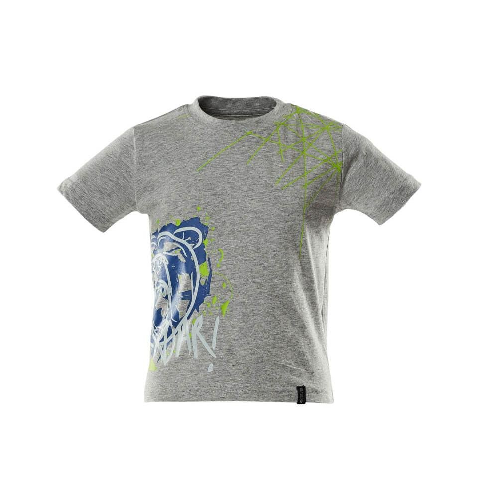 T-shirt til børn, med tryk T-shirt til børn, grå meleret