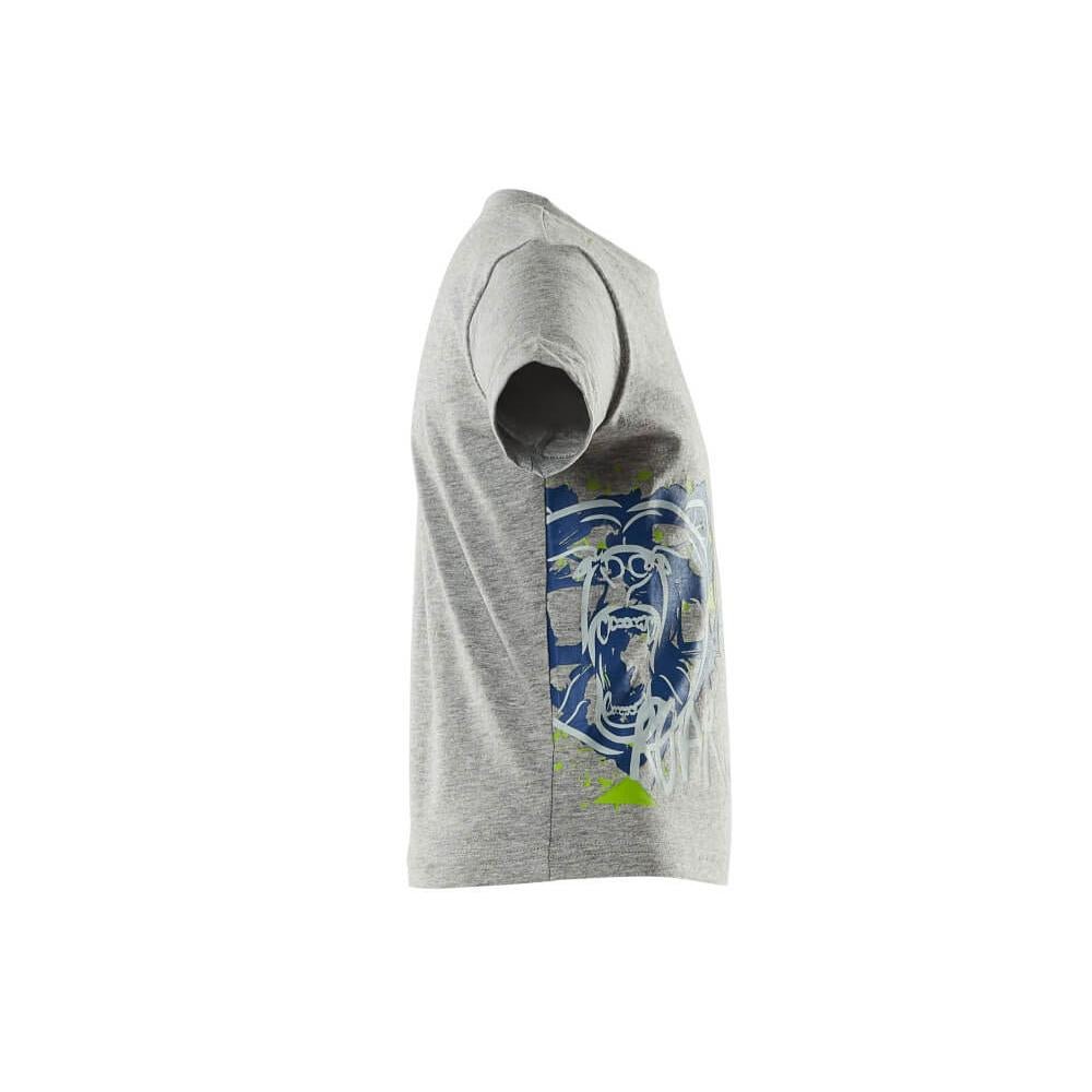 T-shirt til børn, med tryk T-shirt til børn, grå meleret