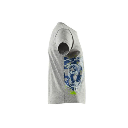 T-shirt til børn, med tryk T-shirt til børn, grå meleret