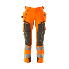 Bukser med hængelommer, ULTIMATE STRETCH bukser, hi-vis orange/mørk antracit