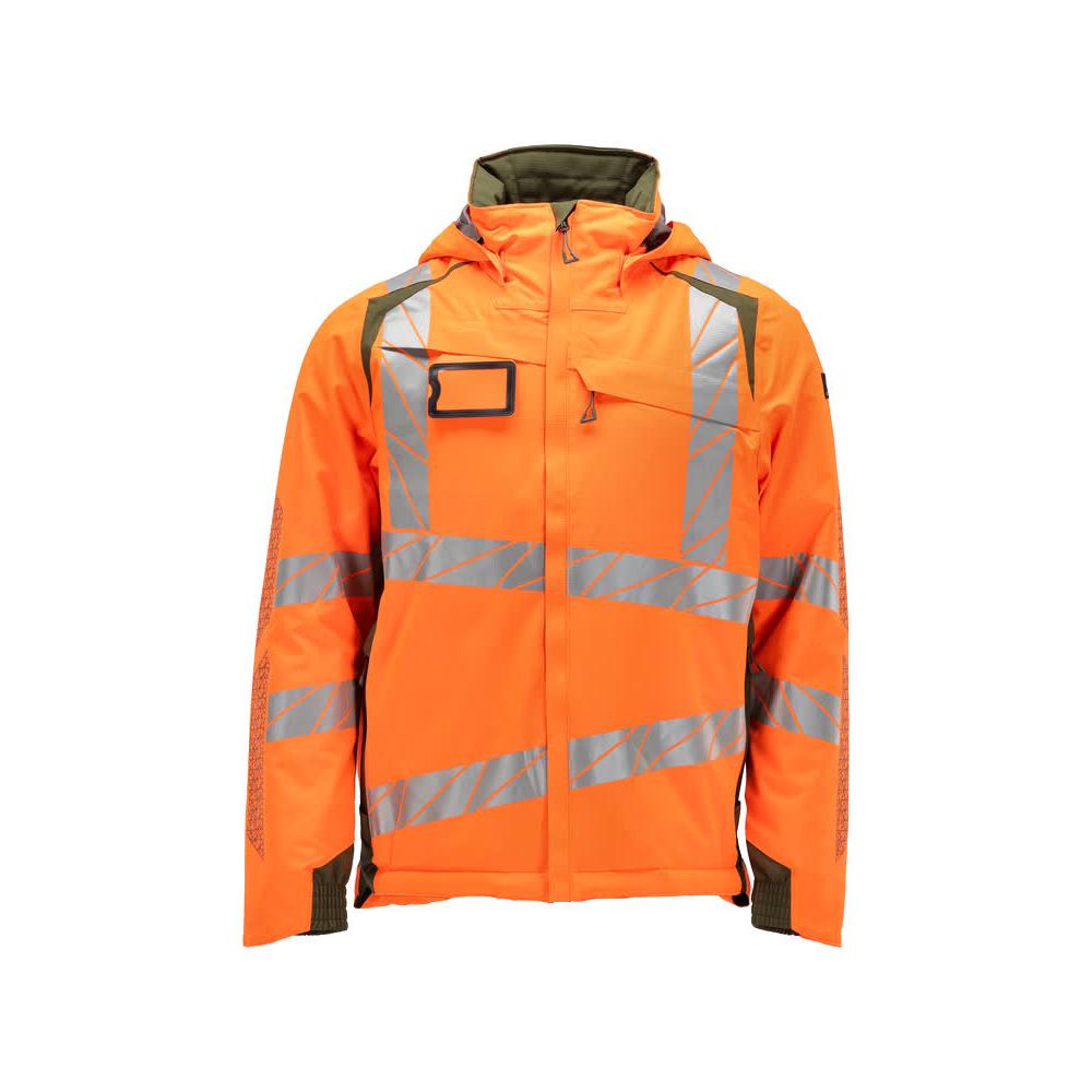 Vinterjakke CLIMASCOT®, letvægts vinterjakke, hi-vis orange/mosgrøn