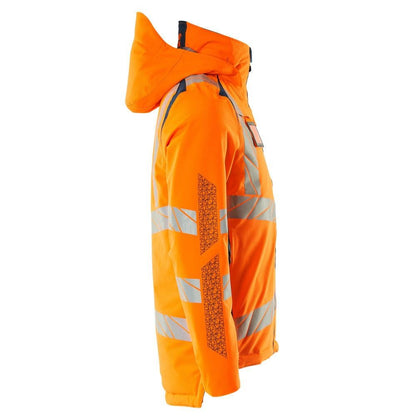 Vinterjakke CLIMASCOT®, letvægts vinterjakke, hi-vis orange/mørk petroleum