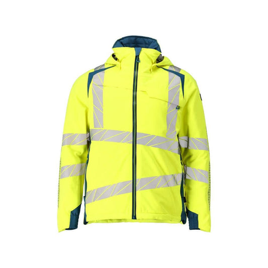 Vinterjakke CLIMASCOT®, letvægts vinterjakke, hi-vis gul/mørk petroleum