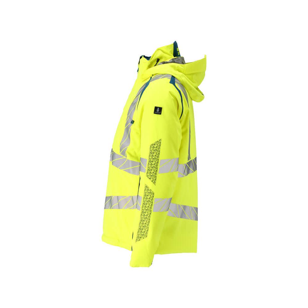 Vinterjakke CLIMASCOT®, letvægts vinterjakke, hi-vis gul/mørk petroleum