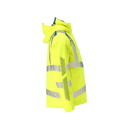 Vinterjakke CLIMASCOT®, letvægts vinterjakke, hi-vis gul/mørk petroleum