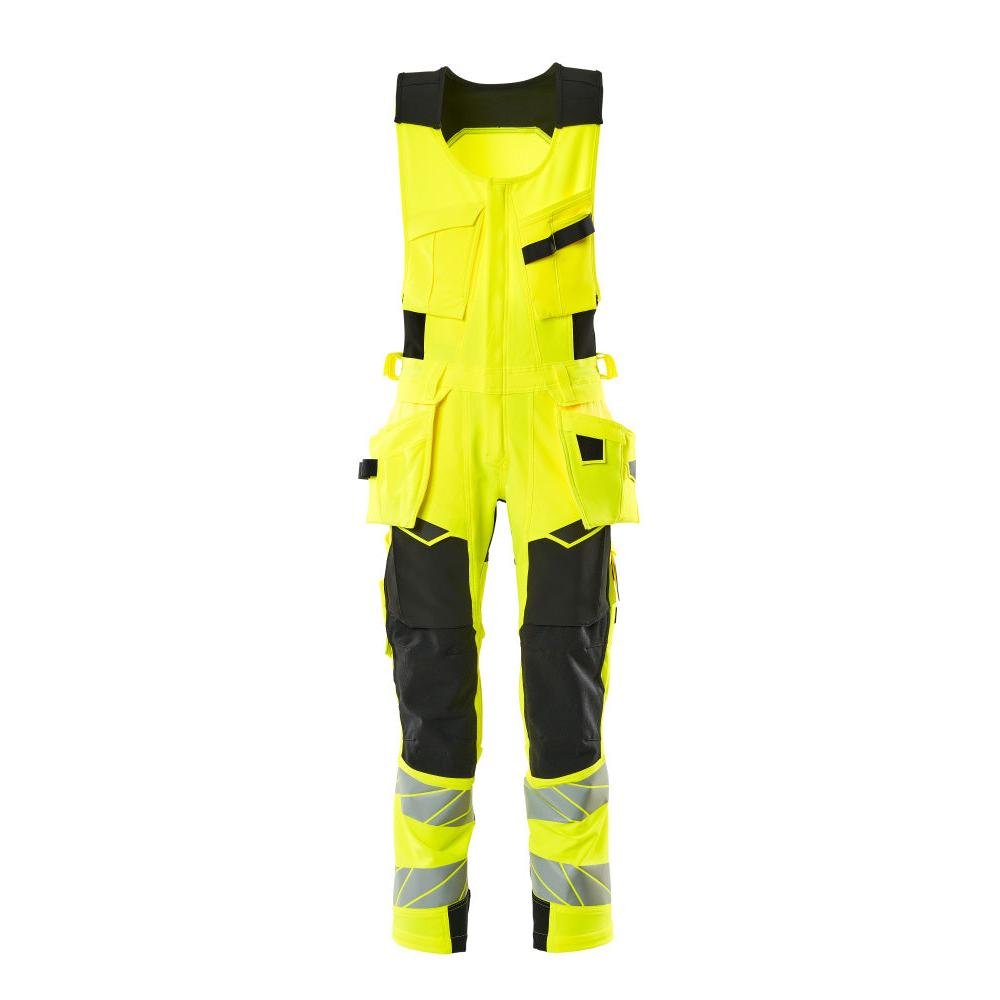 Kombinationsbukser, hængelommer, ULTIMATE STRETCH kombinationsbukser, hi-vis gul/sort