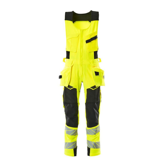 Kombinationsbukser, hængelommer, ULTIMATE STRETCH kombinationsbukser, hi-vis gul/sort
