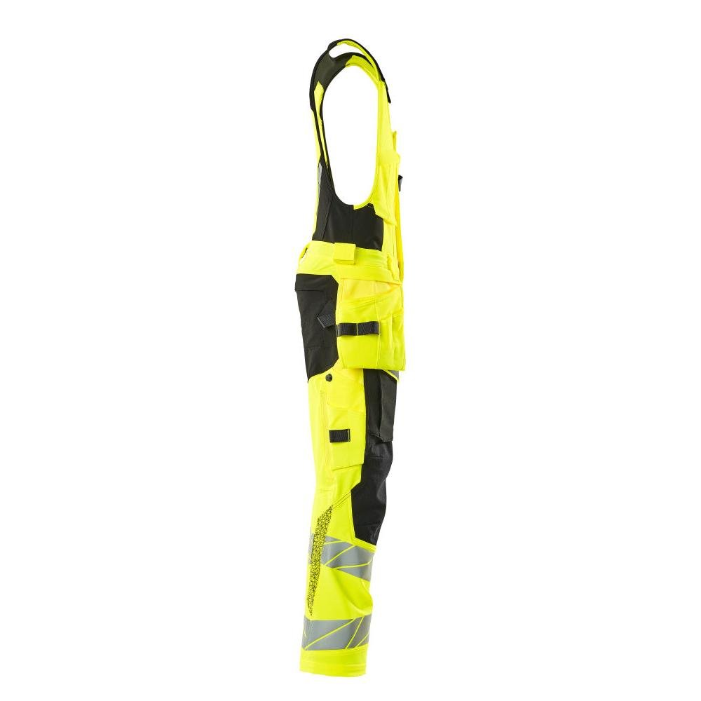 Kombinationsbukser, hængelommer, ULTIMATE STRETCH kombinationsbukser, hi-vis gul/sort