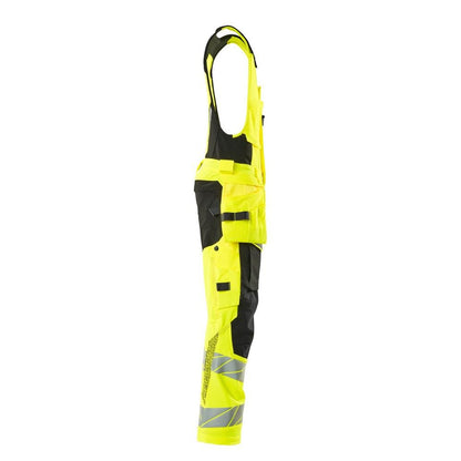 Kombinationsbukser, hængelommer, ULTIMATE STRETCH kombinationsbukser, hi-vis gul/sort