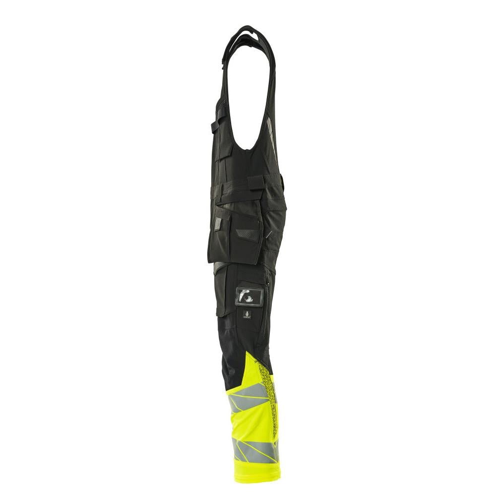 Kombinationsbukser, hængelommer, ULTIMATE STRETCH kombinationsbukser, sort/hi-vis gul