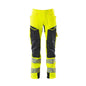 Bukser med knælommer, ULTIMATE STRETCH bukser, hi-vis gul/sort-blå