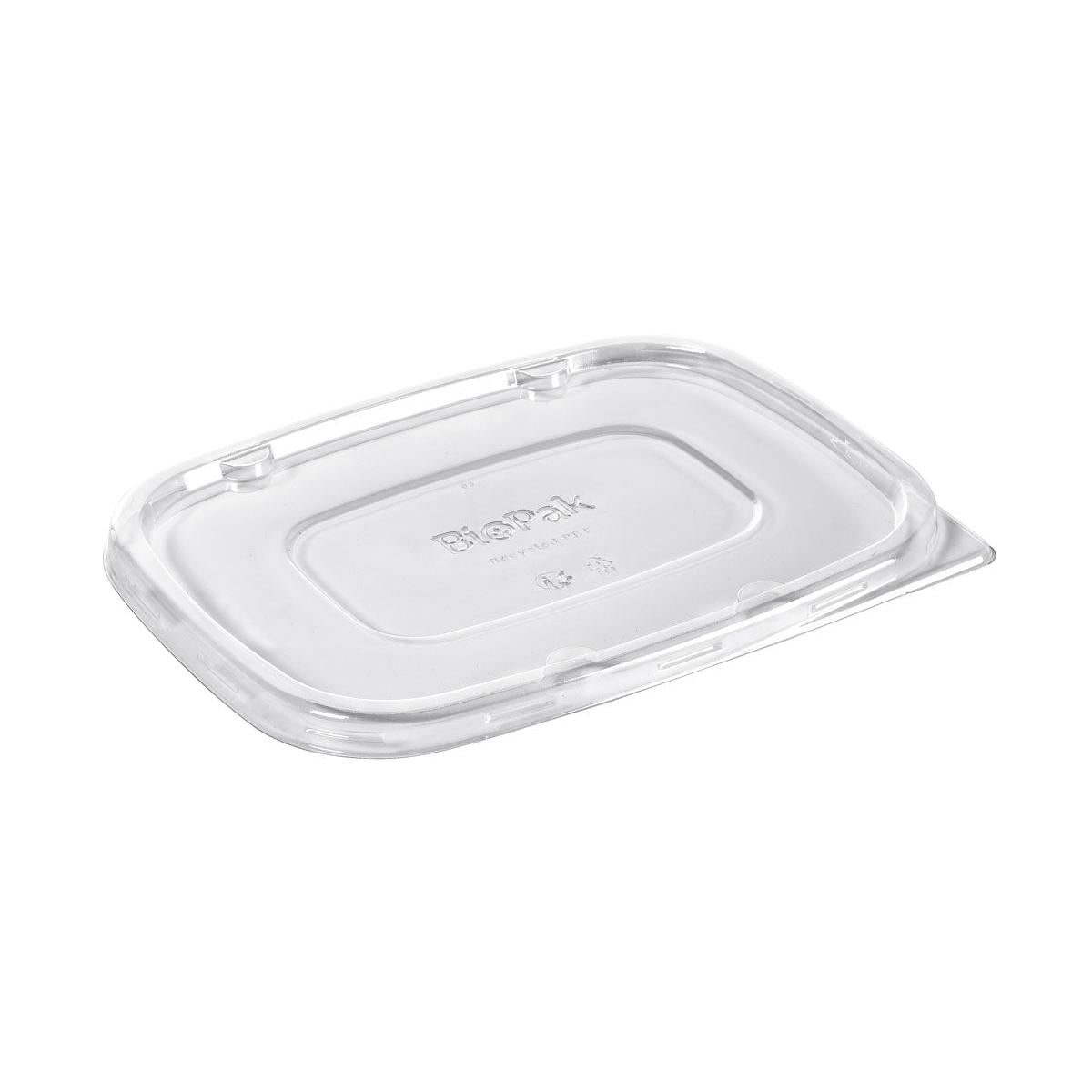 Duni GmbH RPET-låget Cube 900/1200 ml er et gennemsigtigt, rektangulært rPET-låg (217x163x11 mm) med forhøjet kant, ideel til fødevareemballage. Leveres i pakker med 50 stykker.