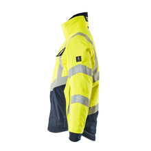 Vinterjakke med quiltet foer Pilotjakke Multisafe, hi-vis gul/sort-blå