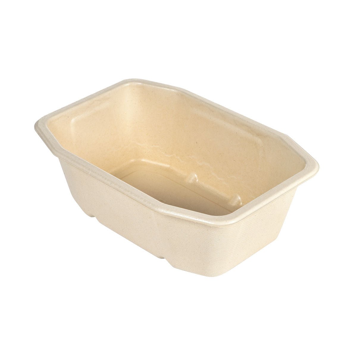 HMR Fibretray/PLA 1-comp 215x148x70 mm fra Duni GmbH er en brun engangs mademballage lavet af belagt bagasse - miljøvenlig, med let afrundede hjørner, tilgængelig i pakker med 300 stykker.