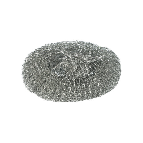 Starpak 10 grydebørste er en rund, sølvfarvet, kradsende trådbørste, der er ideel til rengøring af genstridige pletter på kogegrej og overflader.