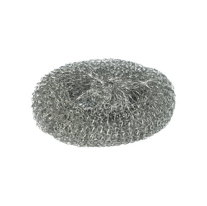 Starpak 10 grydebørste er en rund, sølvfarvet, kradsende trådbørste, der er ideel til rengøring af genstridige pletter på kogegrej og overflader.