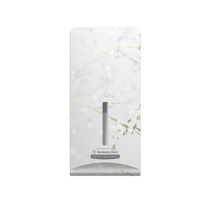 Kimberly-Clark Professional™ Icon™ Dispenser Faceplate - FTT fra Kimberly-Clark GmbH (27,80 x 13,10 x 1,40 cm) kendetegnes ved et diskret marmor-design og et vertikalt vindue, der passer ideelt ind i enhver toiletrumsindretning.