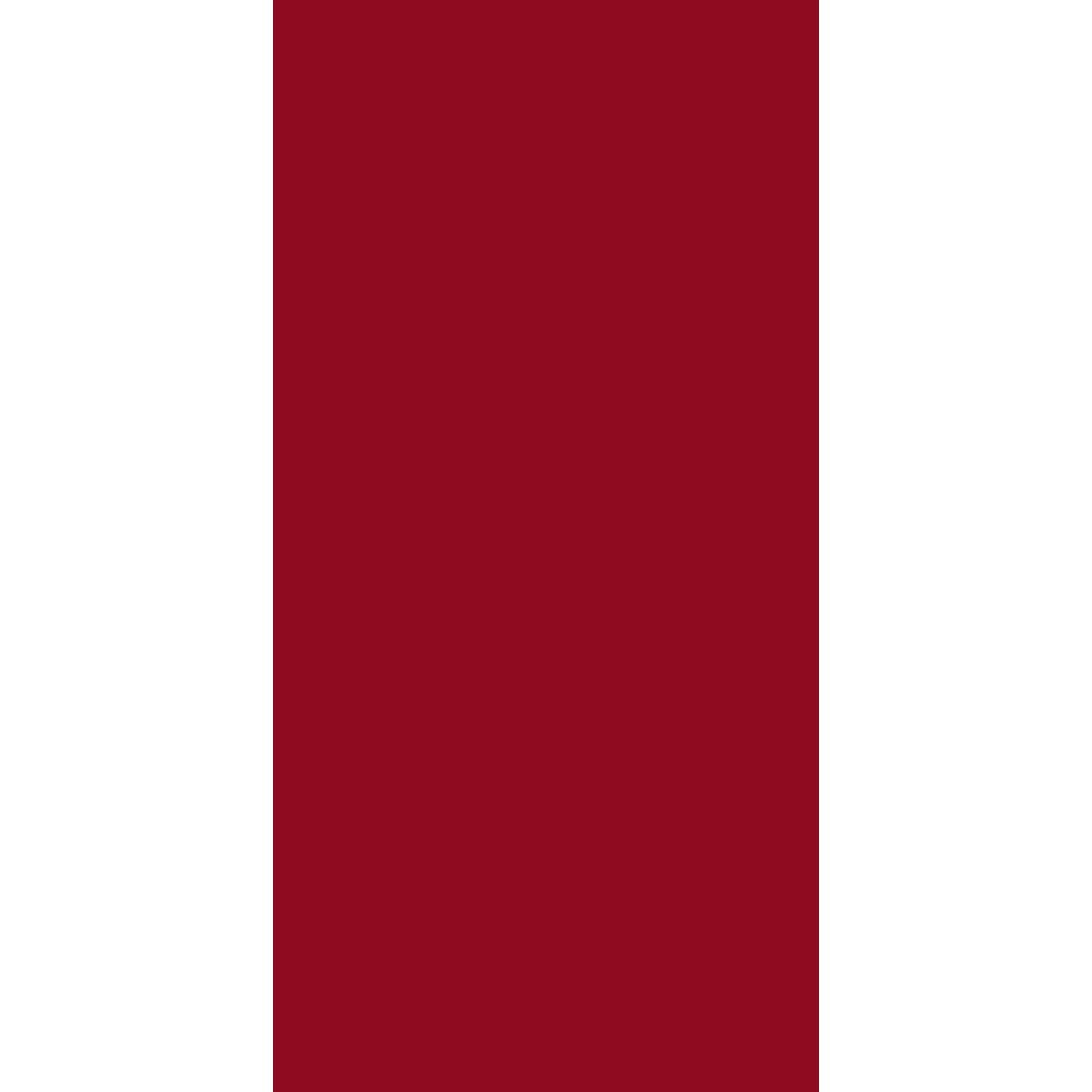 Et ensfarvet bordeauxrektangel, inspireret af Zellt-servietterne 40x40 cm 3-lags (250 stk. pakke) fra Duni GmbH, er centreret mellem to lodrette hvide stænger og skaber en klassisk og høj kvalitet borddekoration stil.