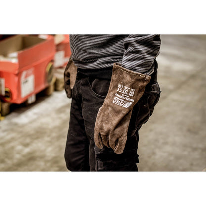 NITRAS SAFE PRO, svejsehandsker, brun, EN 388, EN 12477 splitlæder | Pakke (12 par)