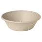 Den Classic Bowl 1000 ml - ubelagt Brun Bagasse 194x194x60 fra Duni GmbH er en miljøvenlig, rund engangsskål med glat kant og lav dybde - ideel til bæredygtig mad; Pakken indeholder 40 stk.