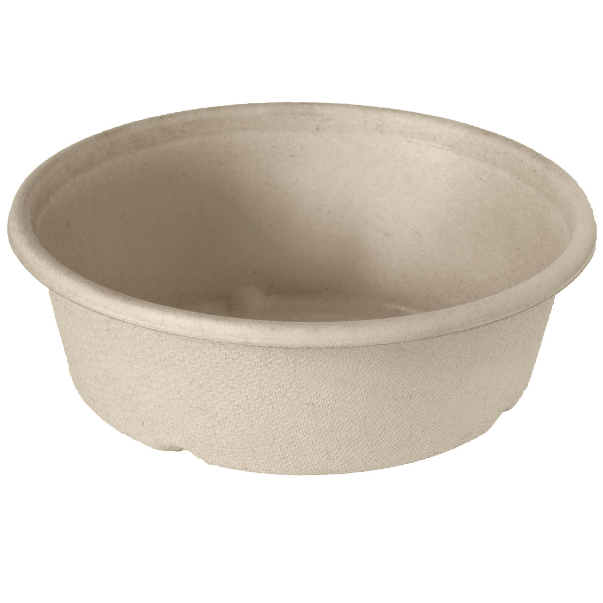 Duni GmbH Classic Bowl 900 ml, en rund beige brun Bagasse BAT/PLA-belagt skål (194x194x53 mm), har en tyk kant og en struktureret overflade. Biologisk nedbrydelig, afbildet tom mod hvid baggrund. Pakke: 40 stykker.