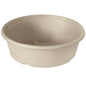 Duni GmbH Classic Bowl 900 ml, en rund beige brun Bagasse BAT/PLA-belagt skål (194x194x53 mm), har en tyk kant og en struktureret overflade. Biologisk nedbrydelig, afbildet tom mod hvid baggrund. Pakke: 40 stykker.