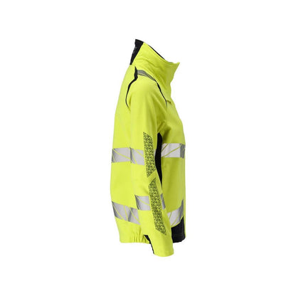 Jakke, dame, ULTIMATE STRETCH arbejdsjakke Multisafe, hi-vis gul/sort-blå