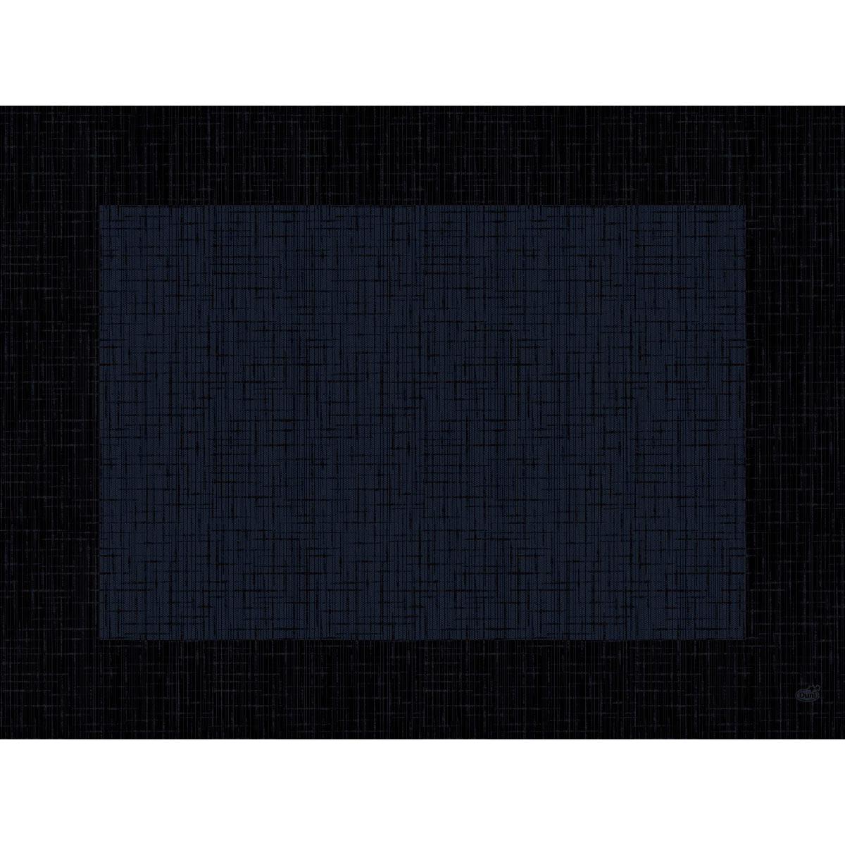 Ein großes dunkles Rechteck mit einem strukturierten Raster, das den Stil der Bio-Dunicel-Sets 30x40 Linnea schwarz der Duni GmbH aufgreift, ist auf einem schwarzen Hintergrund mit einem dezenten Raster zentriert. Auf dem Bild sind keine Objekte oder Texte zu sehen.