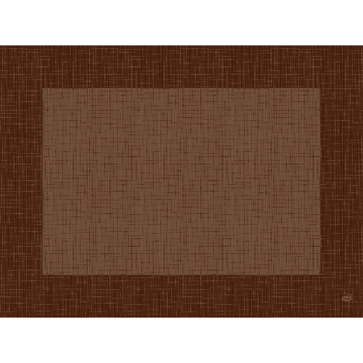 De Bio-Dunicel-sæt 30x40 Linnea Kastanje fra Duni GmbH er højkvalitets, biologisk nedbrydelige bordskånere med et krydsskraveringsmønster i stilfuld brun, perfekt til ethvert bord. Pakken indeholder 100 stykker.