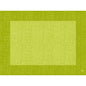 Ein digitales Bild eines rechteckigen, strukturierten Tischsets - Bio-Dunicel-Sets 30x40 Linnea kiwi von Duni GmbH - zeichnet sich durch einen hellgrünen Mittelpunkt mit dunkelgrünem Rand aus. Perfekt für Gastronomiebetriebe, passt es gut zu umweltfreundlichen Einweg-Servietten.