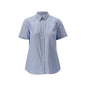 Skjorte, kortærmet, klassisk damebluse, stretch damebluse, lyseblå