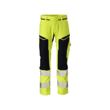 Bukser, knælommer, ULTIMATE STRETCH bukser Multisafe, hi-vis gul/sort-blå