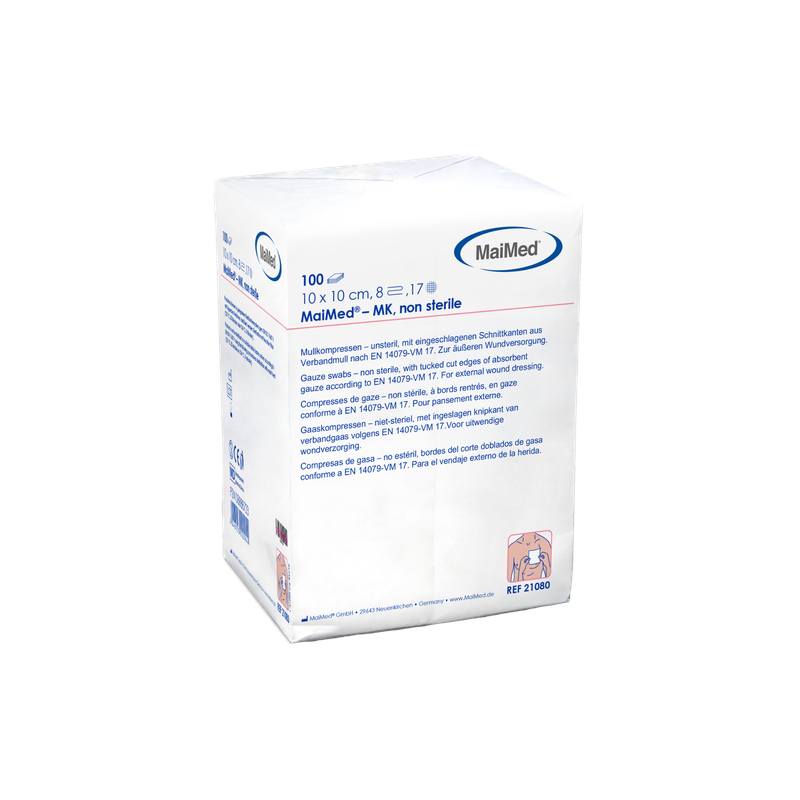 MaiMed-MK-usterile gazekompresser á 100 stk/papirpose
