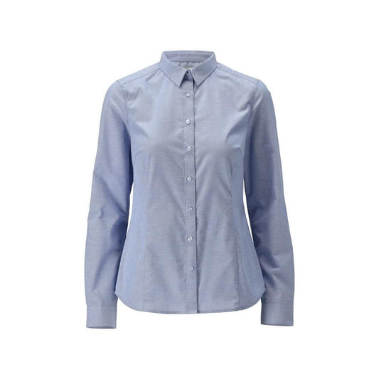 Skjorte, moderne damepasform, stretch damebluse, lyseblå