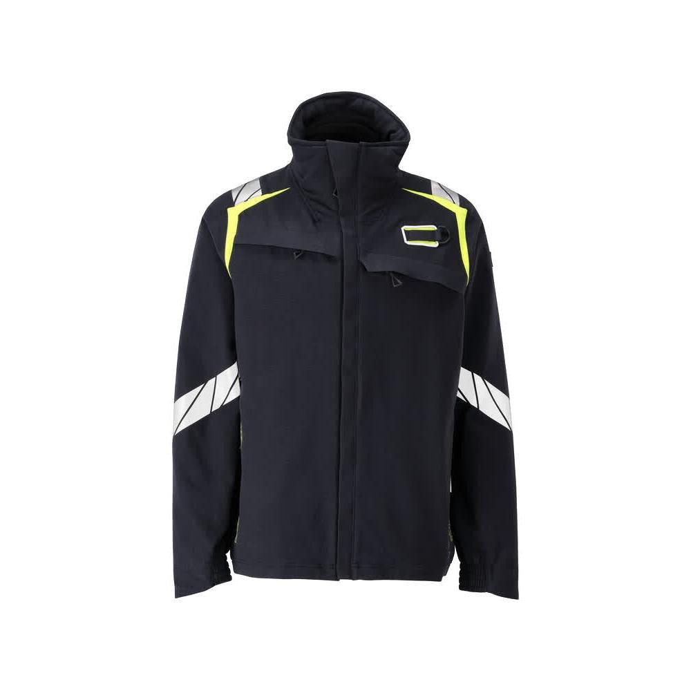Jakke, ULTIMATE STRETCH arbejdsjakke Multisafe, sort blå/hi-vis gul