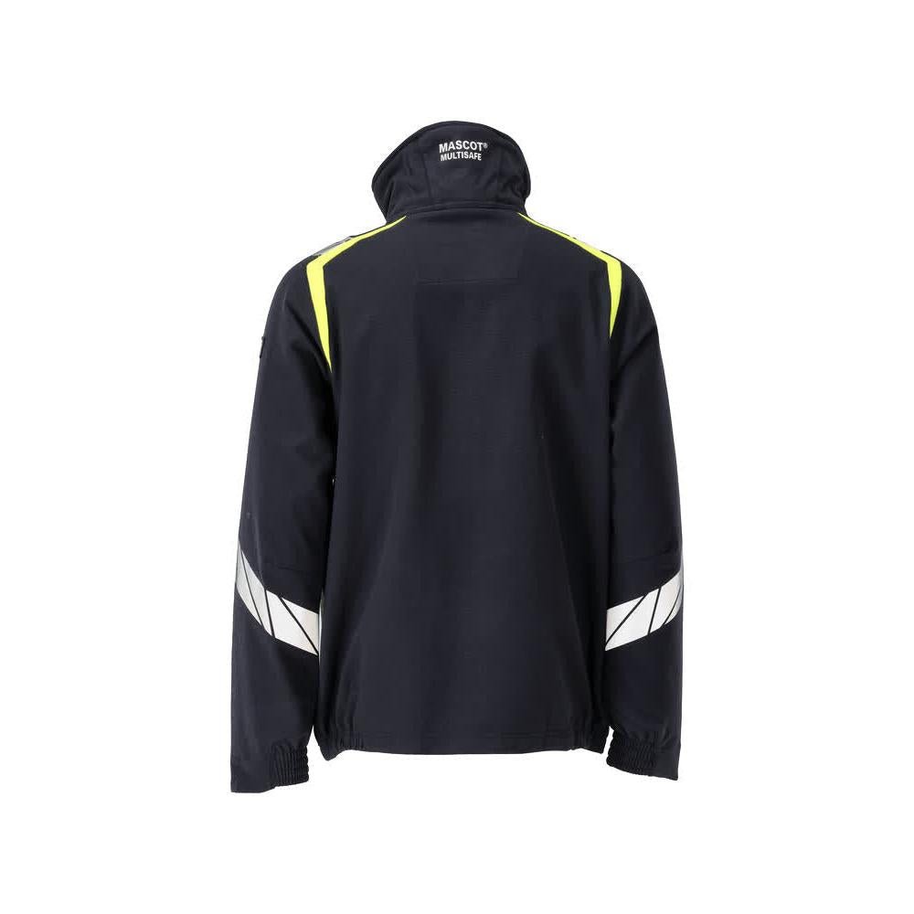 Jakke, ULTIMATE STRETCH arbejdsjakke Multisafe, sort blå/hi-vis gul