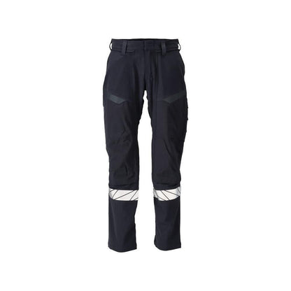 Bukser, knælommer, ULTIMATE STRETCH bukser Multisafe, sort blå/hi-vis gul