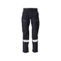 Bukser, knælommer, ULTIMATE STRETCH bukser Multisafe, sort blå/hi-vis gul