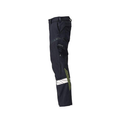 Bukser, knælommer, ULTIMATE STRETCH bukser Multisafe, sort blå/hi-vis gul