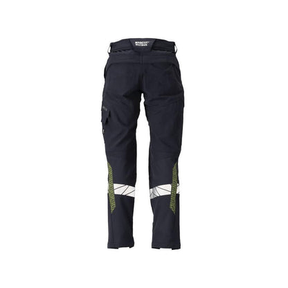 Bukser, knælommer, ULTIMATE STRETCH bukser Multisafe, sort blå/hi-vis gul