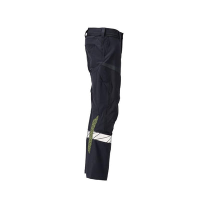 Bukser, knælommer, ULTIMATE STRETCH bukser Multisafe, sort blå/hi-vis gul