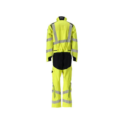 Overall, knælommer, strækindlæg kombination Multisafe, hi-vis gul/sort-blå