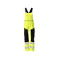 Dungaree, knælommer, strækindlæg Multisafe dungarees, hi-vis gul/sort-blå