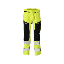 Bukser med knælommer, stretchindsatser Bukser Multisafe, hi-vis gul/sortblå